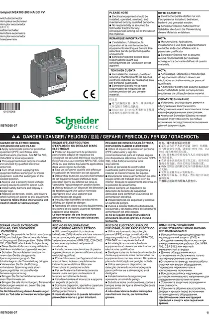 schneider施耐德Compact NSX100-200 NA DC PV